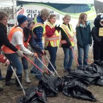 Litter picker-uppers earlier this spring